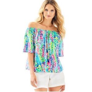 EUC XXS Lilly Pulitzer Catch the Wave Top